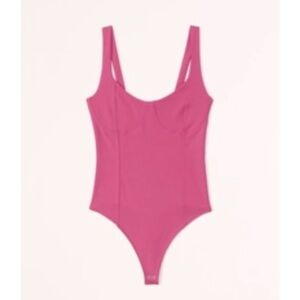 Abercrombie & Fitch Pink Scoop-Neck Bodysuit